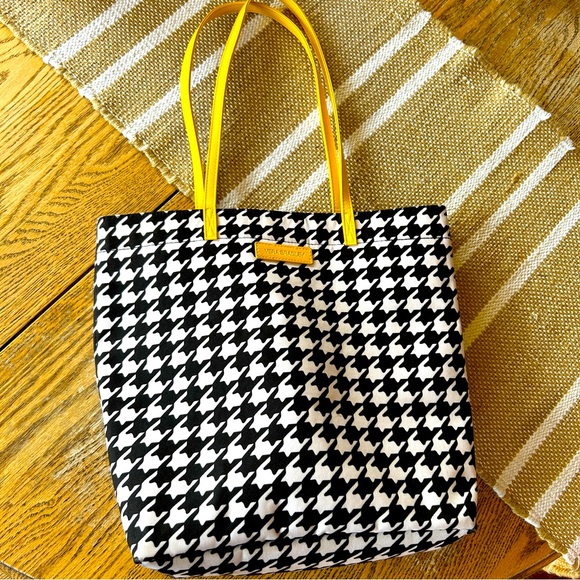 Vera Bradley Hello Yellow Houndstooth Tote Bag - Picture 3 of 10